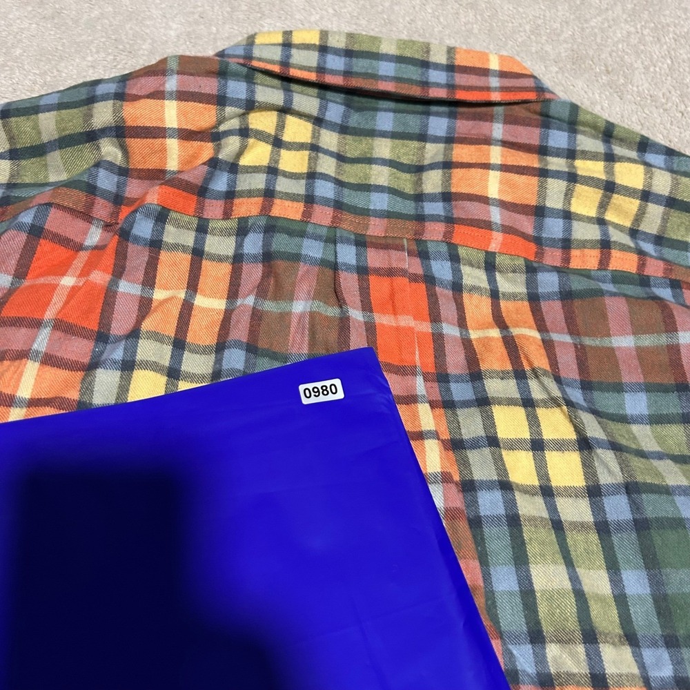 L.L. Bean Flannel Shirt Mens L Multicolor Washed Buchan Scotch Plaid New NWT - Picture 8 of 8